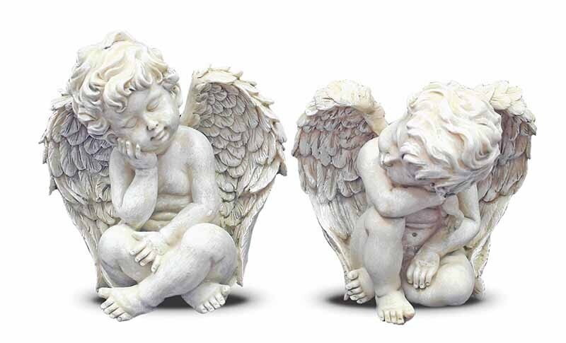 Dekorace sedících andělků